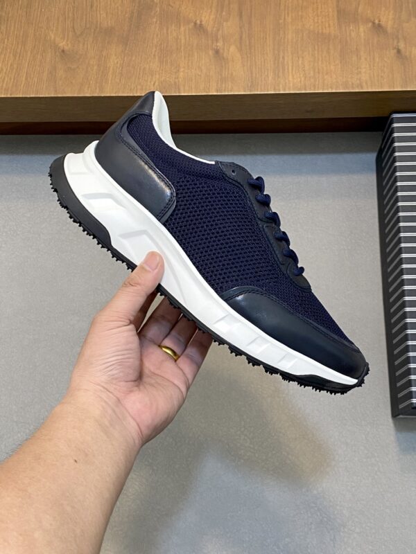 Zegna Men's Nappa Leather Casual Sports Shoes - Image 4