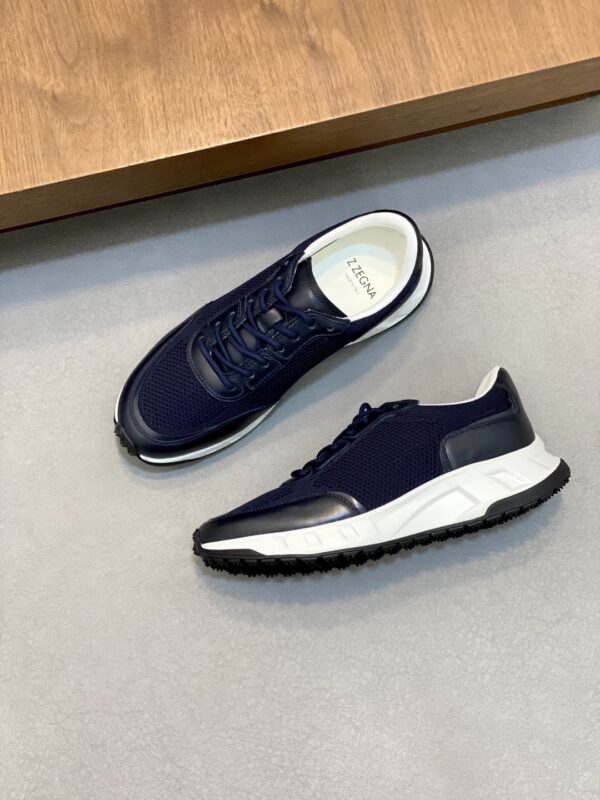 Zegna Men's Nappa Leather Casual Sports Shoes - Image 5