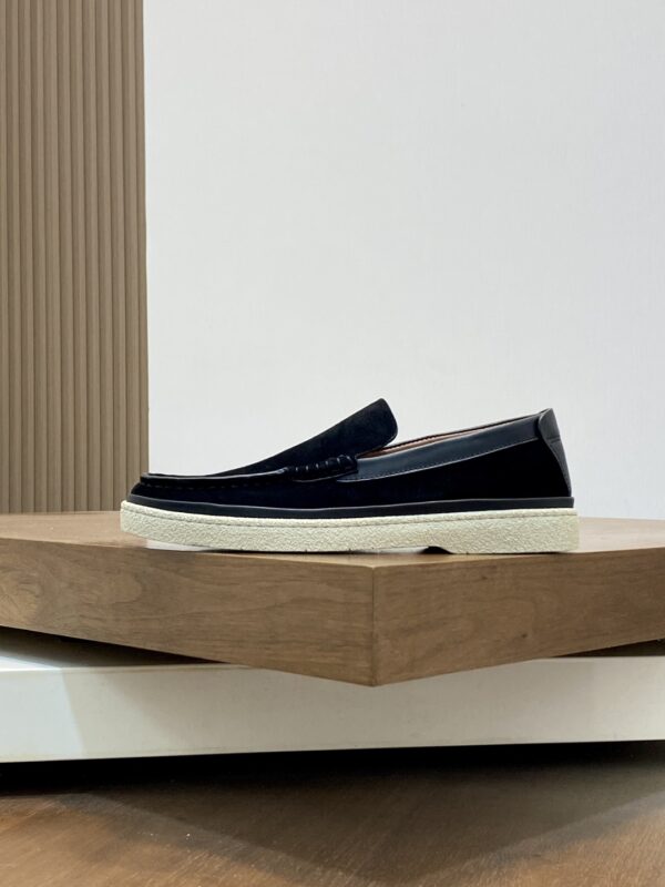 Zegna Garonne Flex Cowhide Leather Casual Loafers - Image 3