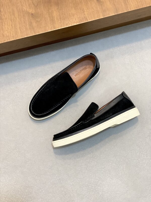 Zegna Garonne Flex Cowhide Leather Casual Loafers - Image 5
