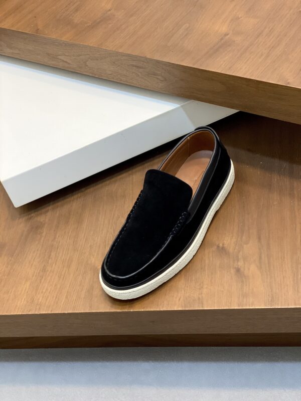 Zegna Garonne Flex Cowhide Leather Casual Loafers - Image 6