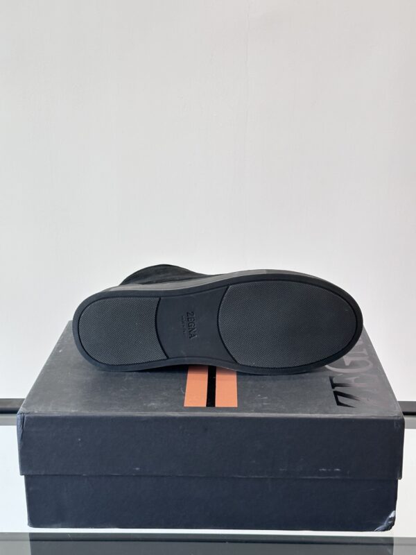 Zegna Men's High Top Suede Leather Sports Shoes - Image 9