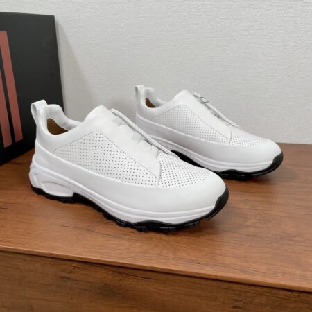 Zegna Triple Stitch ™ Monte Suede Cowhide Casual Shoes
