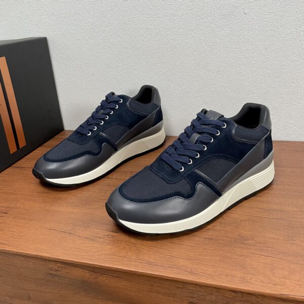 Zegna New Good Quality Men's Low Cut Calf Leather Sports Shoes - Image 2