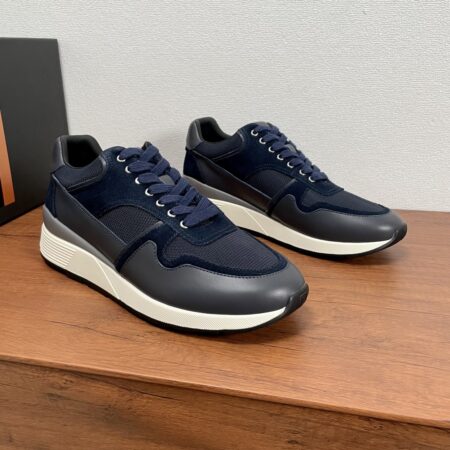 Zegna New Good Quality Men's Low Cut Calf Leather Sports Shoes