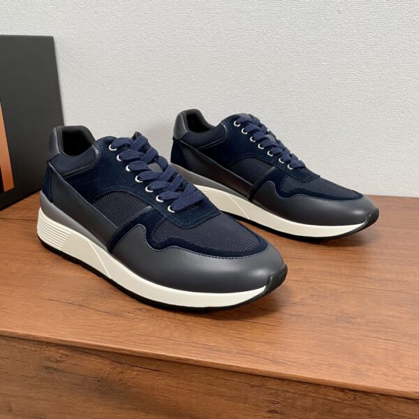 Zegna New Good Quality Men's Low Cut Calf Leather Sports Shoes