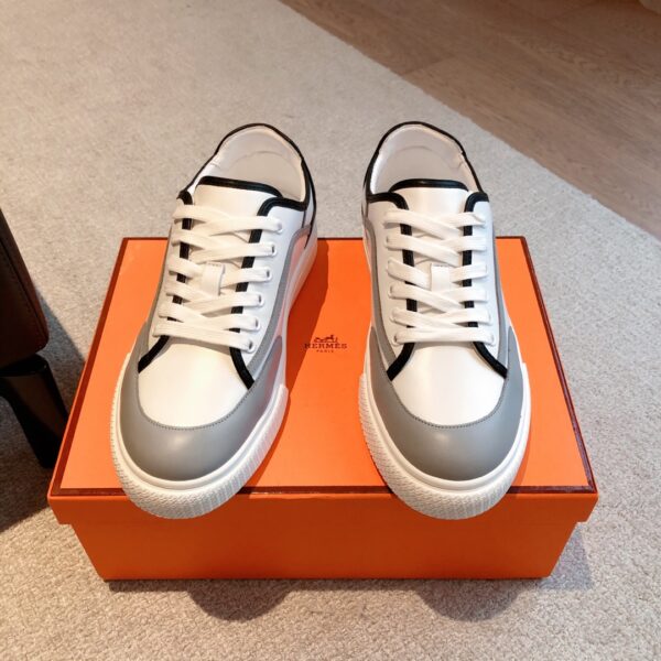 Hermes New Cowhide Leather Casual Shoes For Men And Women - Image 2