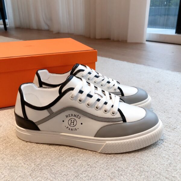 Hermes New Cowhide Leather Casual Shoes For Men And Women - Image 3