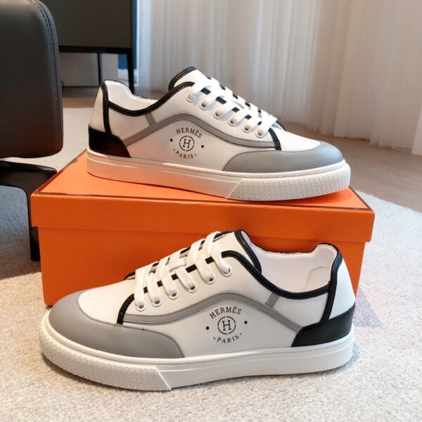 Hermes New Cowhide Leather Casual Shoes For Men And Women - Image 5
