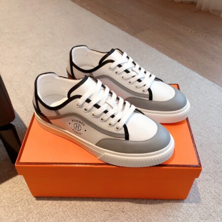 Hermes New Cowhide Leather Casual Shoes For Men And Women