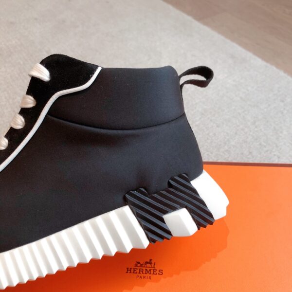 Hermes Giga Couple High Top Suede Leather Casual Sports Shoes - Image 7