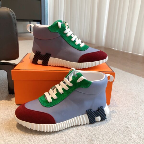 Hermes Good Quality Giga Couple High Top Casual Sports Shoes - Image 5
