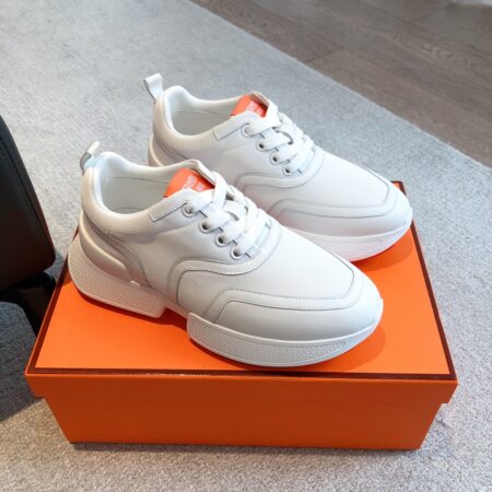 Hermes Couple High Top Thick Sole Casual Sports Shoes