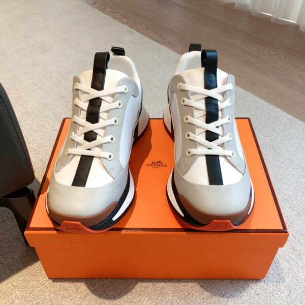 Hermes Couple High Top Thick Sole Height Increase Casual Sports Shoes - Image 2