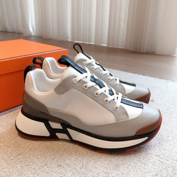 Hermes Couple High Top Thick Sole Height Increase Casual Sports Shoes - Image 3