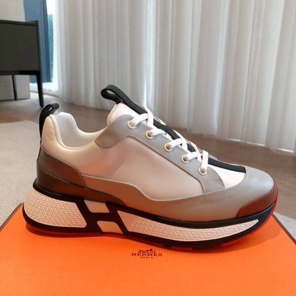 Hermes Couple High Top Thick Sole Height Increase Casual Sports Shoes - Image 4