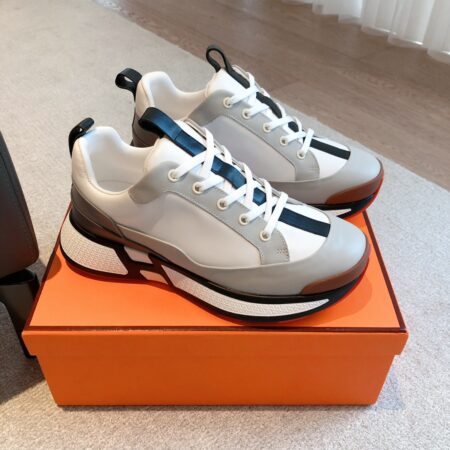 Hermes Couple High Top Thick Sole Height Increase Casual Sports Shoes