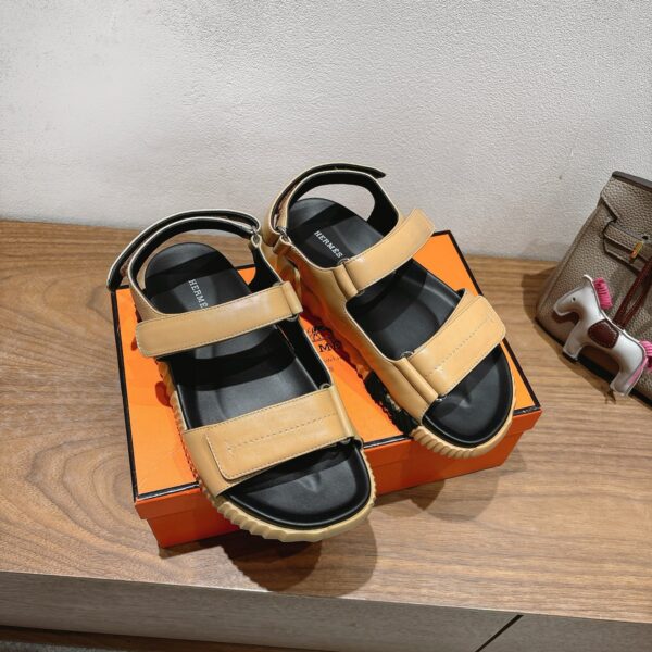 Hermes Cowhide Leather Casual Sandals For Men's And Women's