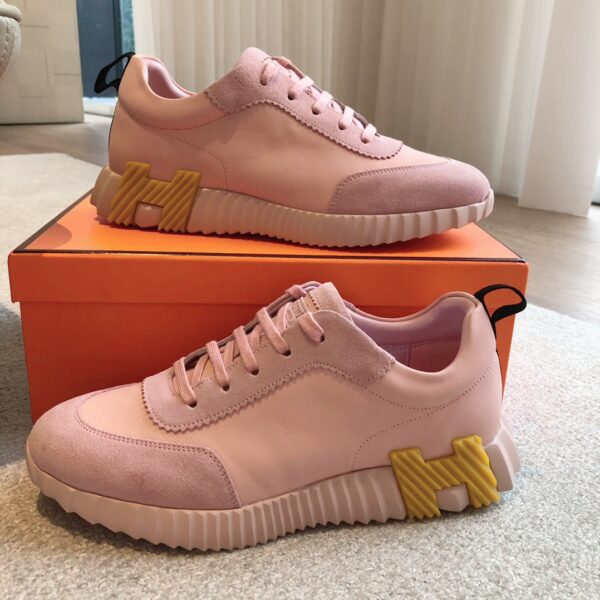 Hermes Couple Low Cut Cowhide Leather Casual Sports Shoes - Image 5