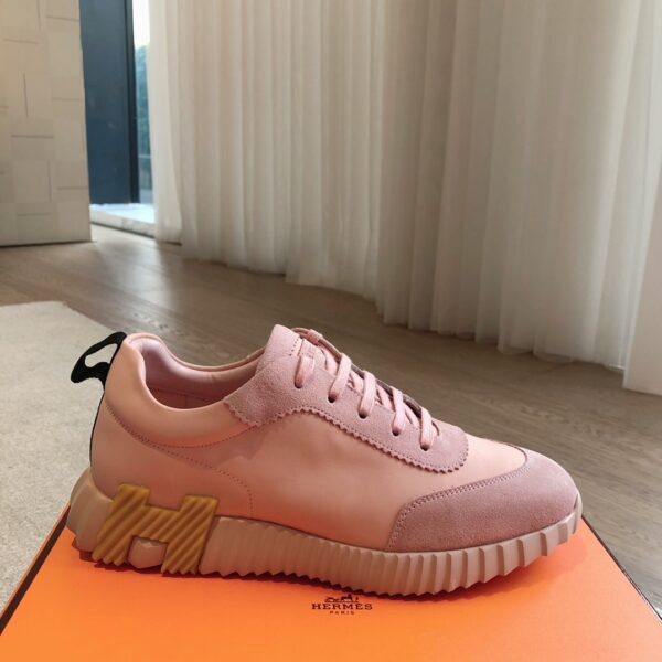 Hermes Couple Low Cut Cowhide Leather Casual Sports Shoes - Image 4