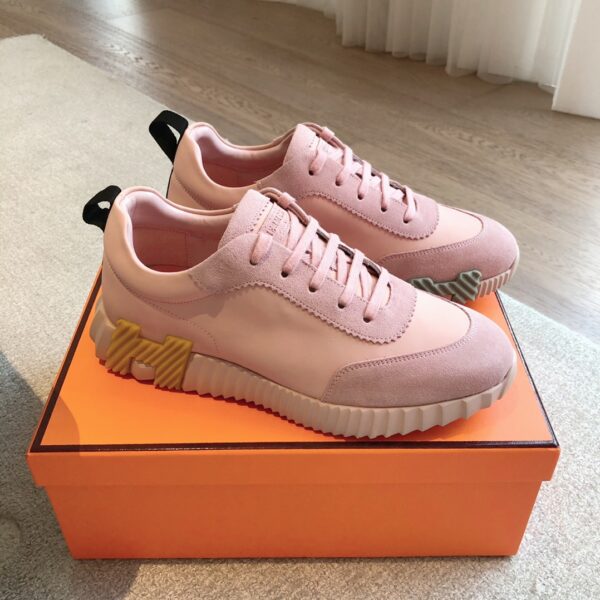 Hermes Couple Low Cut Cowhide Leather Casual Sports Shoes