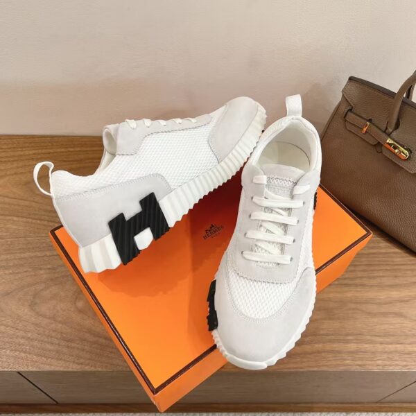 Hermes Cowhide Leather Casual Sports Shoes For Men's And Women's - Image 5
