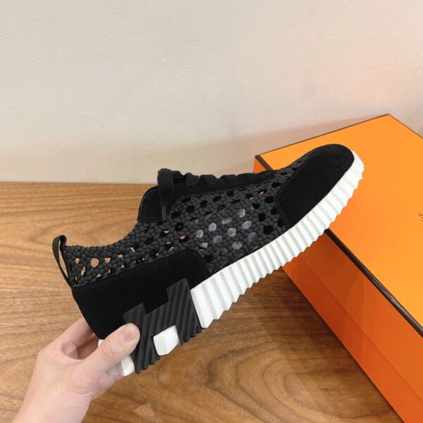 Hermes Breathable Woven Cowhide Leather Casual Sports Shoes For Men And Women - Image 6