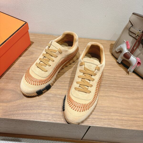 Hermes Good Quality Cowhide Leather Casual Sports Shoes - Image 3
