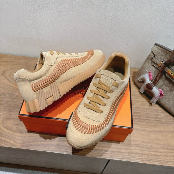 Hermes Good Quality Cowhide Leather Casual Sports Shoes - Image 5