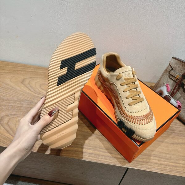 Hermes Good Quality Cowhide Leather Casual Sports Shoes - Image 6