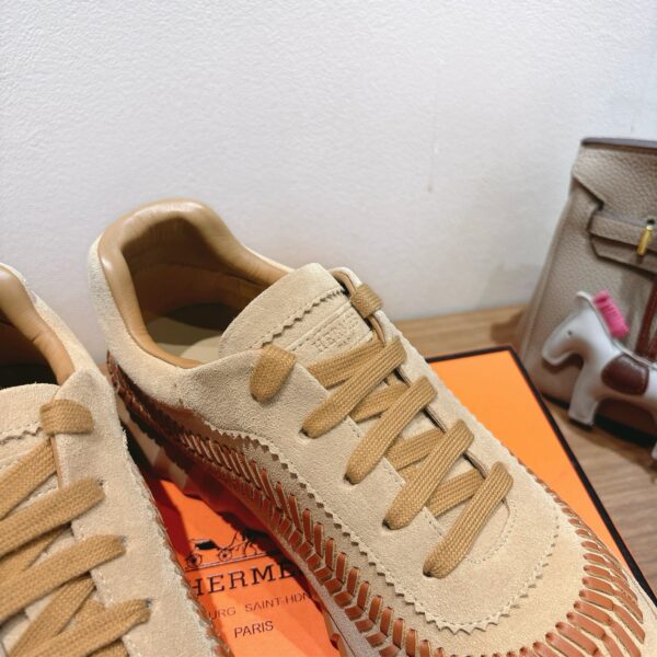 Hermes Good Quality Cowhide Leather Casual Sports Shoes - Image 8