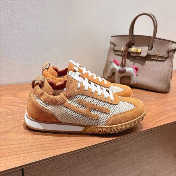 Hermes Men And Women Cowhide Leather Casual Sports Shoes - Image 4
