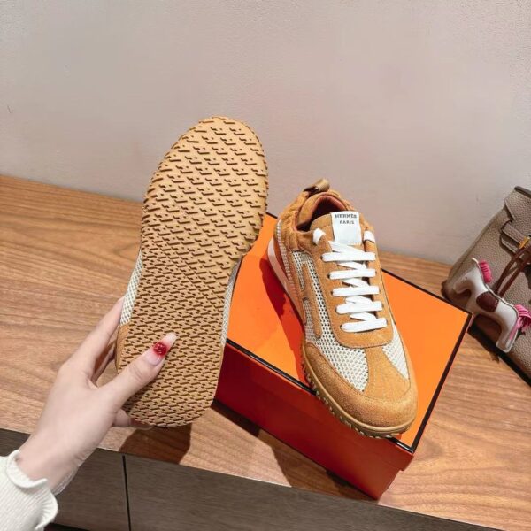 Hermes Men And Women Cowhide Leather Casual Sports Shoes - Image 9
