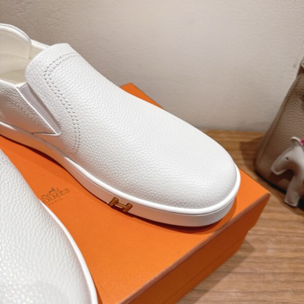 Hermes Fashion Couple's Cowhide Leather Casual Sports Shoes - Image 7