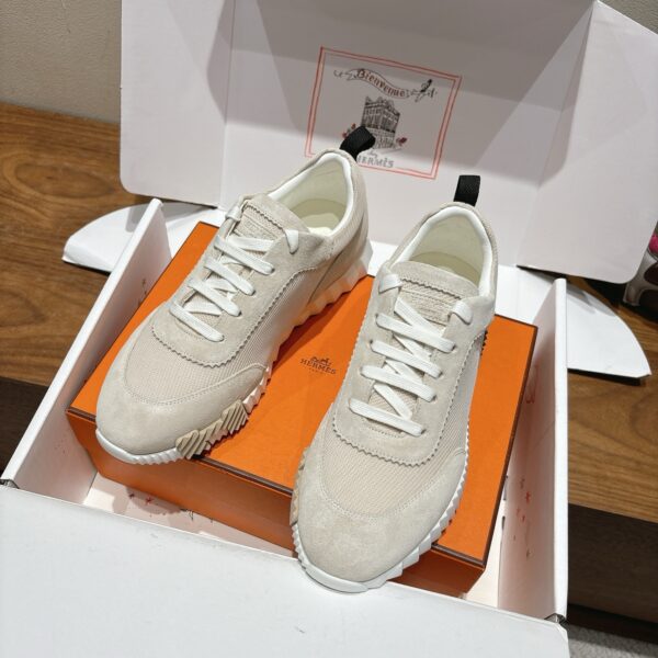 Hermes Fashion Couple's Cowhide Leather Sports Shoes - Image 3