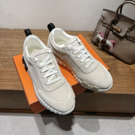 Hermes Fashion Couple's Cowhide Leather Sports Shoes