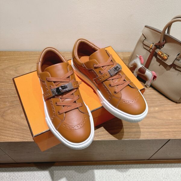 Hermes Good Quality Cowhide Leather Sport Shoes For Men And Women