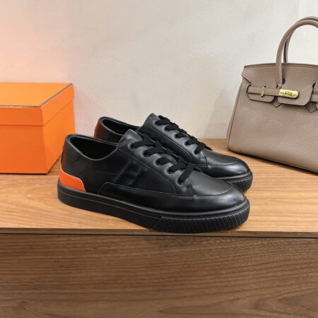 Hermes High Quality Cowhide Leather Sport Shoes For Men And Women