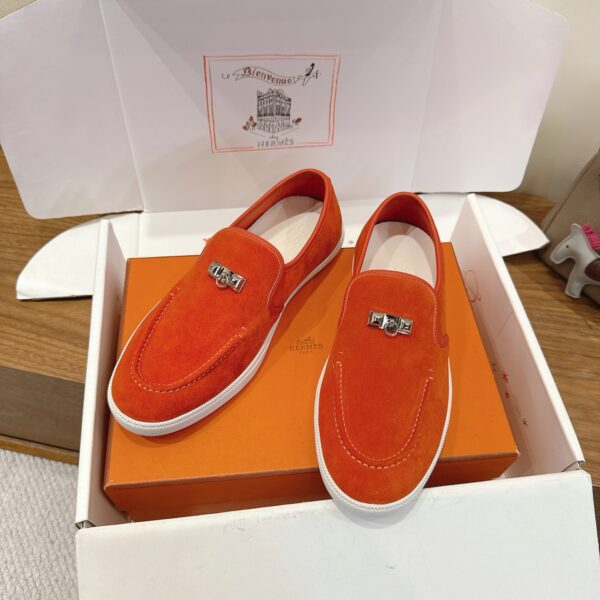 Hermes Cowhide Leather Casual Sport Shoes For Men And Women - Image 2