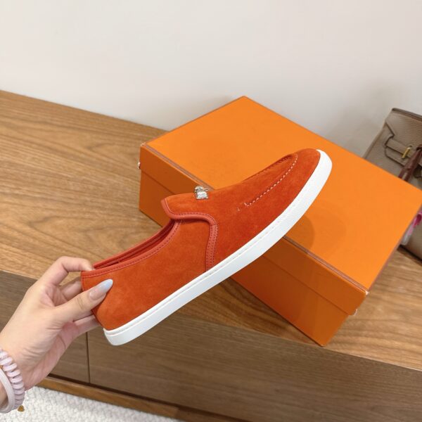 Hermes Cowhide Leather Casual Sport Shoes For Men And Women - Image 7