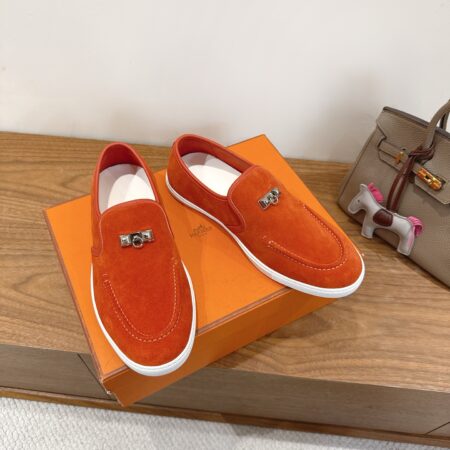 Hermes Cowhide Leather Casual Sport Shoes For Men And Women