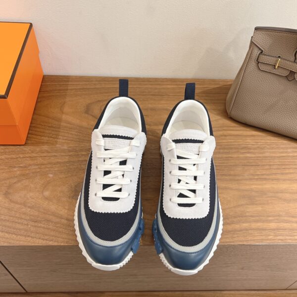 Hermes Classic Couple Style Cowhide Leather Casual Sport Shoes - Image 2