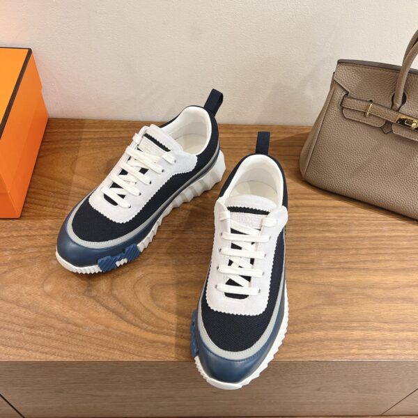 Hermes Classic Couple Style Cowhide Leather Casual Sport Shoes - Image 3