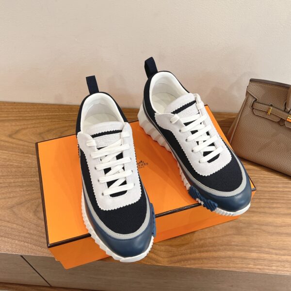Hermes Classic Couple Style Cowhide Leather Casual Sport Shoes - Image 4