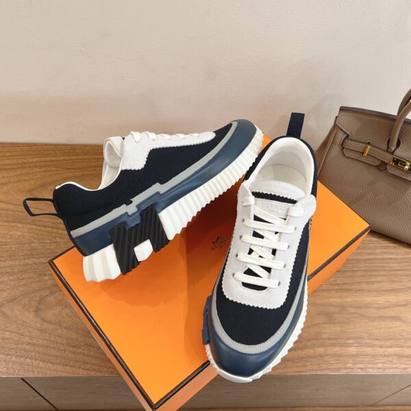 Hermes Classic Couple Style Cowhide Leather Casual Sport Shoes - Image 6