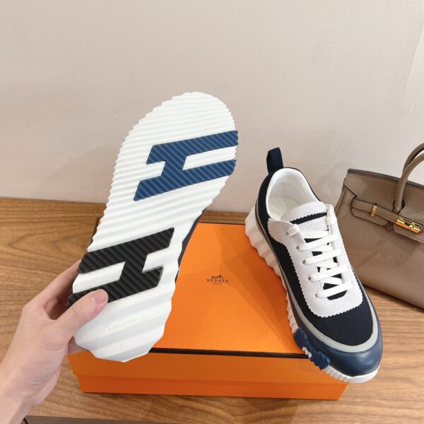Hermes Classic Couple Style Cowhide Leather Casual Sport Shoes - Image 9