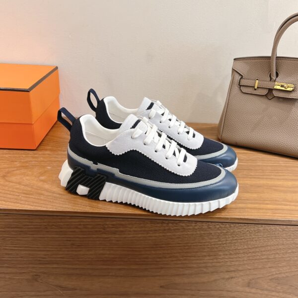 Hermes Classic Couple Style Cowhide Leather Casual Sport Shoes