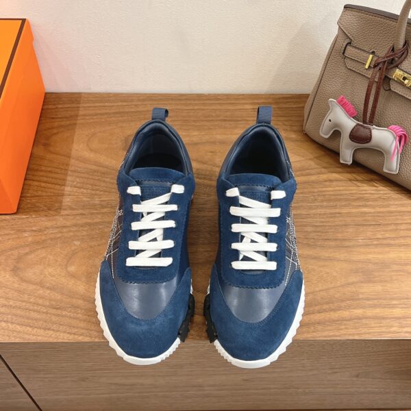 Hermes Classic Cowhide Leather Casual Sport Shoes - Image 2