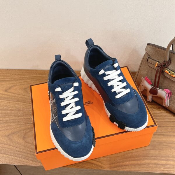 Hermes Classic Cowhide Leather Casual Sport Shoes - Image 4
