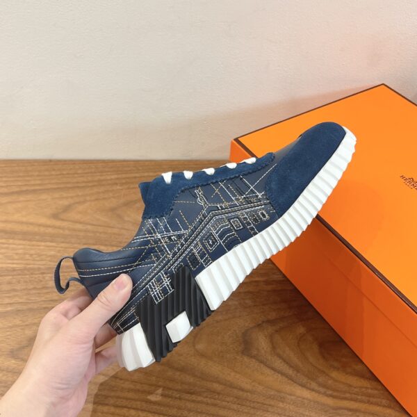 Hermes Classic Cowhide Leather Casual Sport Shoes - Image 6